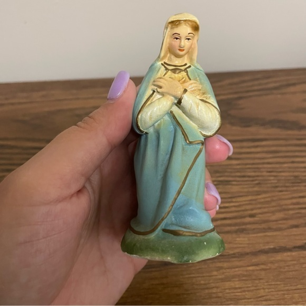 Vintage Italy 4"  Madonna/Mary Nativity‎ Figure  REPLACEMENT Christmas